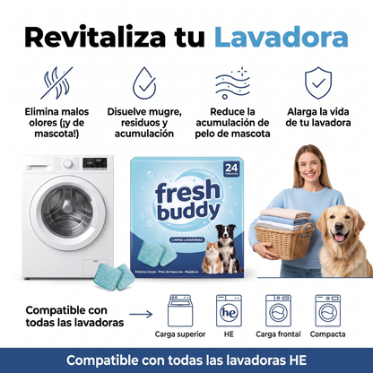 FreshBuddy™ Limpiador para Lavadoras