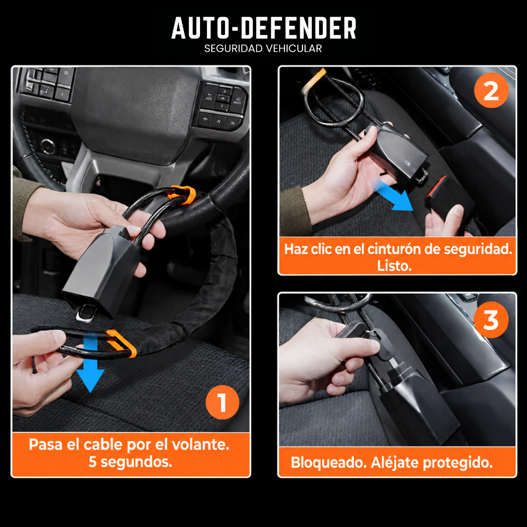 AUTO DEFENDER™ — Candado Antirrobo