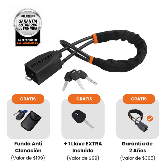 AUTO DEFENDER™  Candado Antirrobo