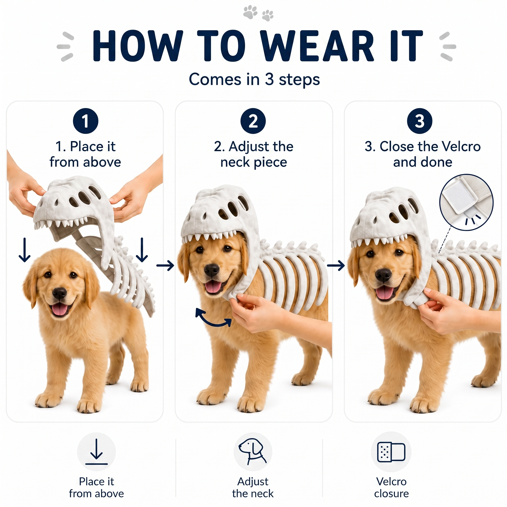 DinoDog™ Pet Costume – Glow in the Dark