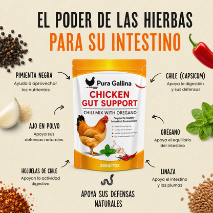 Pura Gallina  Suplemento natural de chile y orégano para gallinas